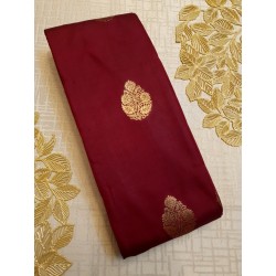 Semi Silk  Saree Korvai - Maroon