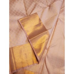 Pure Kanjivaram Silk Saree - Sandal