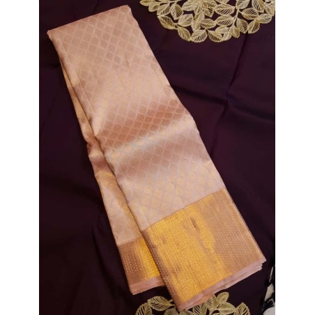 Pure Kanjivaram Silk Saree - Sandal