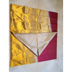 8Kol Pure Kanjivaram Silk Saree  - Golden With Maroon
