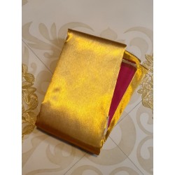 8Kol Pure Kanjivaram Silk Saree  - Golden With Maroon