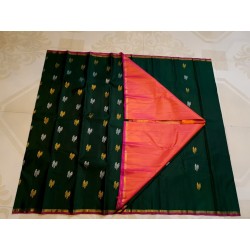 Pure Kanjivaram Silk Saree -Dark Green