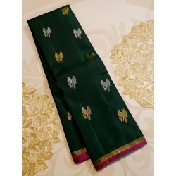 Pure Kanjivaram Silk Saree -Dark Green