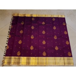 Pure Kanjivaram Silk Saree  - Purple