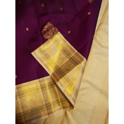 Pure Kanjivaram Silk Saree  - Purple