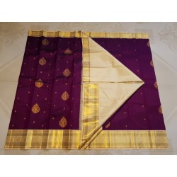 Pure Kanjivaram Silk Saree  - Purple
