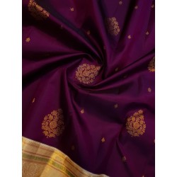 Pure Kanjivaram Silk Saree  - Purple