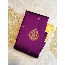 Pure Kanjivaram Silk Saree  - Purple