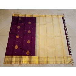 Pure Kanjivaram Silk Saree  - Purple