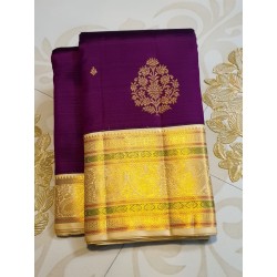 Pure Kanjivaram Silk Saree  - Purple