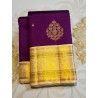 Pure Kanjivaram Silk Saree  - Purple
