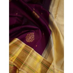 Pure Kanjivaram Silk Saree  - Purple