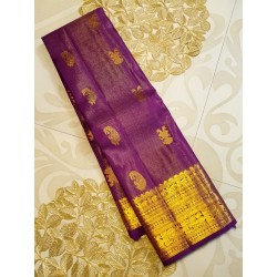 Pure Kanjivaram Silk Saree  - Purple
