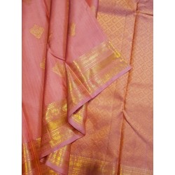 Pure Kanjivaram Silk Saree  - Peach