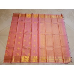 Pure Kanjivaram Silk Saree  - Peach