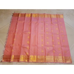 Pure Kanjivaram Silk Saree  - Peach