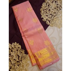 Pure Kanjivaram Silk Saree  - Peach