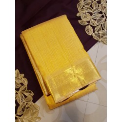 Pure Kanjivaram Silk Saree  - Yellow
