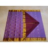 2G Pure Kanchipuram Silk Saree with dark Lavender with contrast brown Blouse