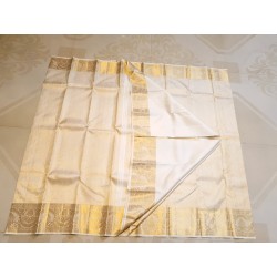 2G Pure Kanjivaram Silk Saree  - White