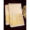2G Pure Kanjivaram Silk Saree  - White