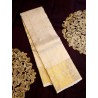 2G Pure Kanjivaram Silk Saree  - White