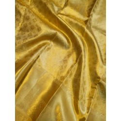 Pure Kanjivaram Silk Saree Tissue - Golden Color