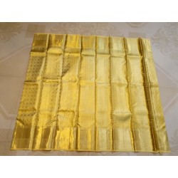 Pure Kanjivaram Silk Saree Tissue - Golden Color