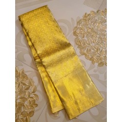 Pure Kanjivaram Silk Saree Tissue - Golden Color