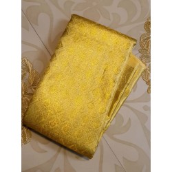 Pure Kanjivaram Silk Saree Tissue - Golden Color
