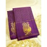 2G Pure Kanjivaram Silk Saree  - Violet