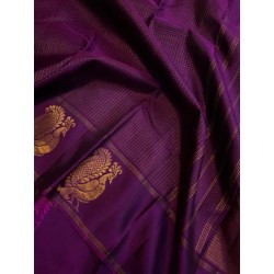 2G Pure Kanjivaram Silk Saree  - Violet