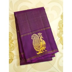 2G Pure Kanjivaram Silk Saree  - Violet