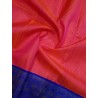 Pure Korvai Kanjivaram Silk Saree  - Pink With Blue