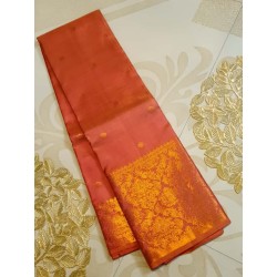 Pure Kanjivaram Silk Saree  - Guava