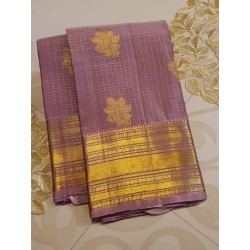 Pure Kanjivaram Silk Saree  - Pastel Purple
