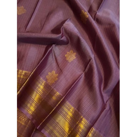 Pure Kanjivaram Silk Saree  - Pastel Purple