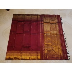 2G Pure Kanjivaram Silk Saree  - Maroon - 8kol