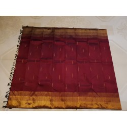 2G Pure Kanjivaram Silk Saree  - Maroon - 8kol