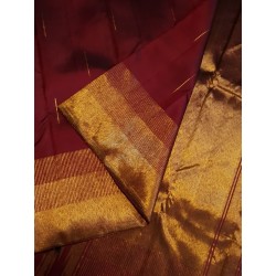 2G Pure Kanjivaram Silk Saree  - Maroon - 8kol