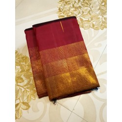 2G Pure Kanjivaram Silk Saree  - Maroon - 8kol