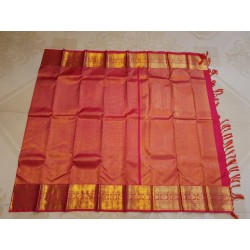 2G Pure Kanjivaram Silk Saree  - Red