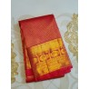 2G Pure Kanjivaram Silk Saree  - Red