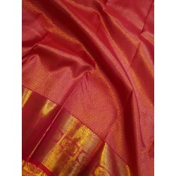 2G Pure Kanjivaram Silk Saree  - Red