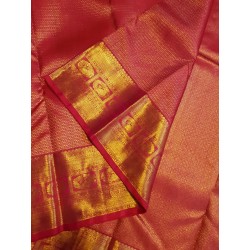 2G Pure Kanjivaram Silk Saree  - Red