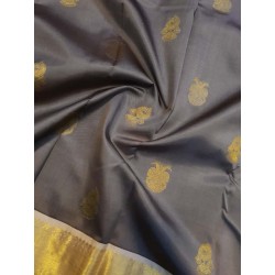 Pure Kanjivaram Silk Saree  - Grey