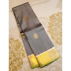 Pure Kanjivaram Silk Saree  - Grey