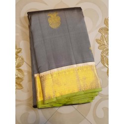 Pure Kanjivaram Silk Saree  - Grey