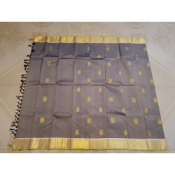 Pure Kanjivaram Silk Saree  - Grey