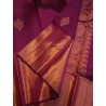 Pure Kanjivaram Silk Saree  - Purple Big border